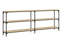 Mesa consola de roble Sonoma 200x29x75 cm madera de ingeniería