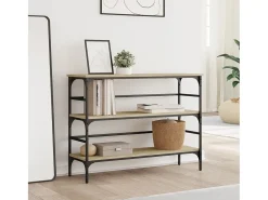 Mesa consola de roble Sonoma 100x32x75 cm madera de ingeniería