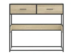 Mesa consola de roble Sonoma 90x35x80 cm madera de ingeniería
