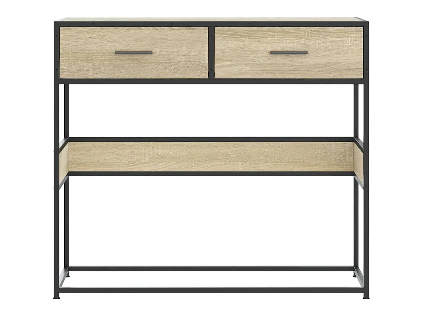 Mesa consola de roble Sonoma 90x35x80 cm madera de ingeniería