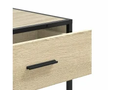 Mesa consola de roble Sonoma 90x35x80 cm madera de ingeniería