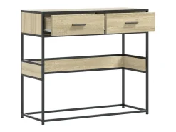 Mesa consola de roble Sonoma 90x35x80 cm madera de ingeniería