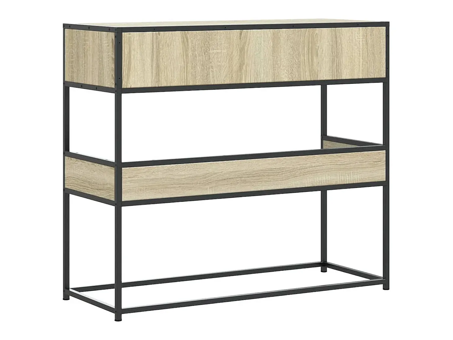 Mesa consola de roble Sonoma 90x35x80 cm madera de ingeniería