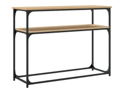 Mesa consola de roble Sonoma 100x35,5x75 cm madera de ingeniería