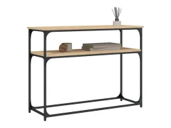 Mesa consola de roble Sonoma 100x35,5x75 cm madera de ingeniería