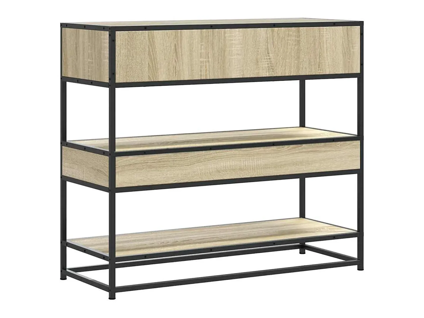 Mesa consola de roble Sonoma 90x35x80 cm madera de ingeniería