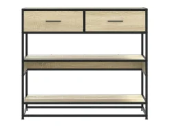 Mesa consola de roble Sonoma 90x35x80 cm madera de ingeniería