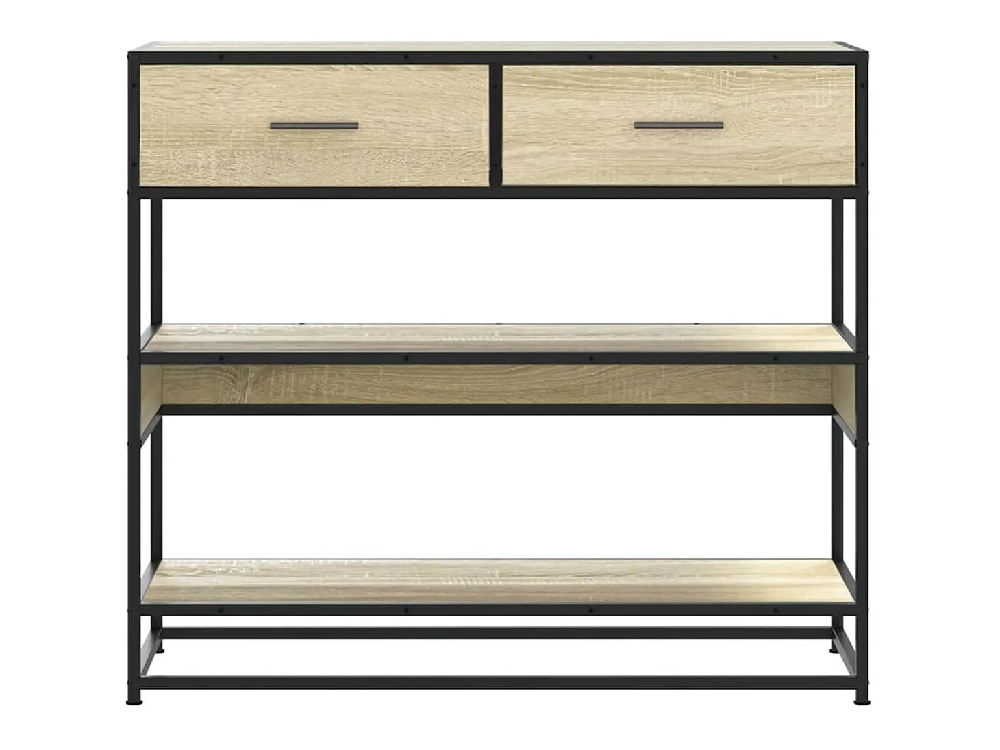 Mesa consola de roble Sonoma 90x35x80 cm madera de ingeniería