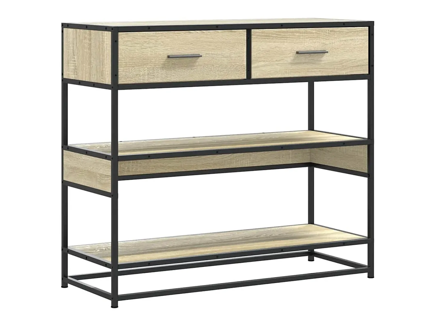 Mesa consola de roble Sonoma 90x35x80 cm madera de ingeniería