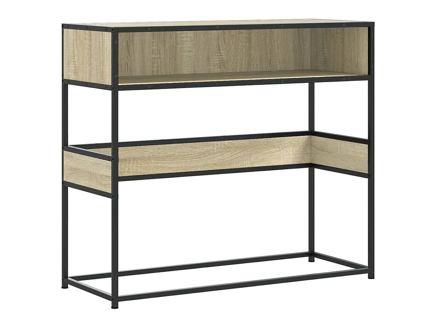 Mesa consola de roble Sonoma 90x35x80 cm madera de ingeniería