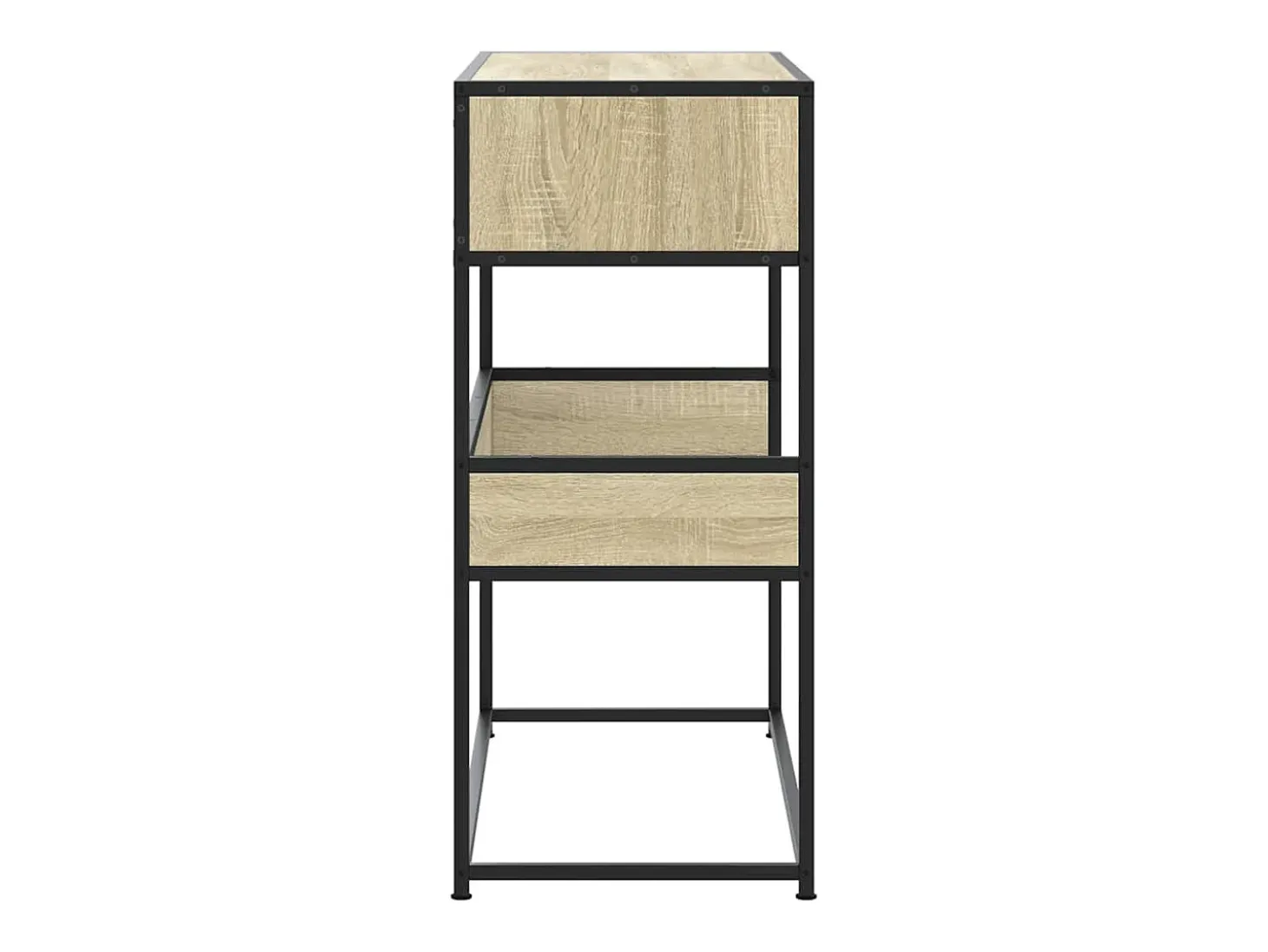 Mesa consola de roble Sonoma 90x35x80 cm madera de ingeniería