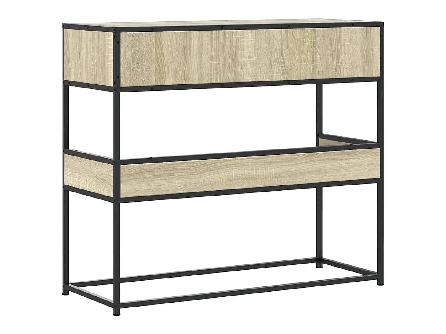 Mesa consola de roble Sonoma 90x35x80 cm madera de ingeniería