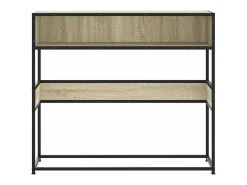 Mesa consola de roble Sonoma 90x35x80 cm madera de ingeniería