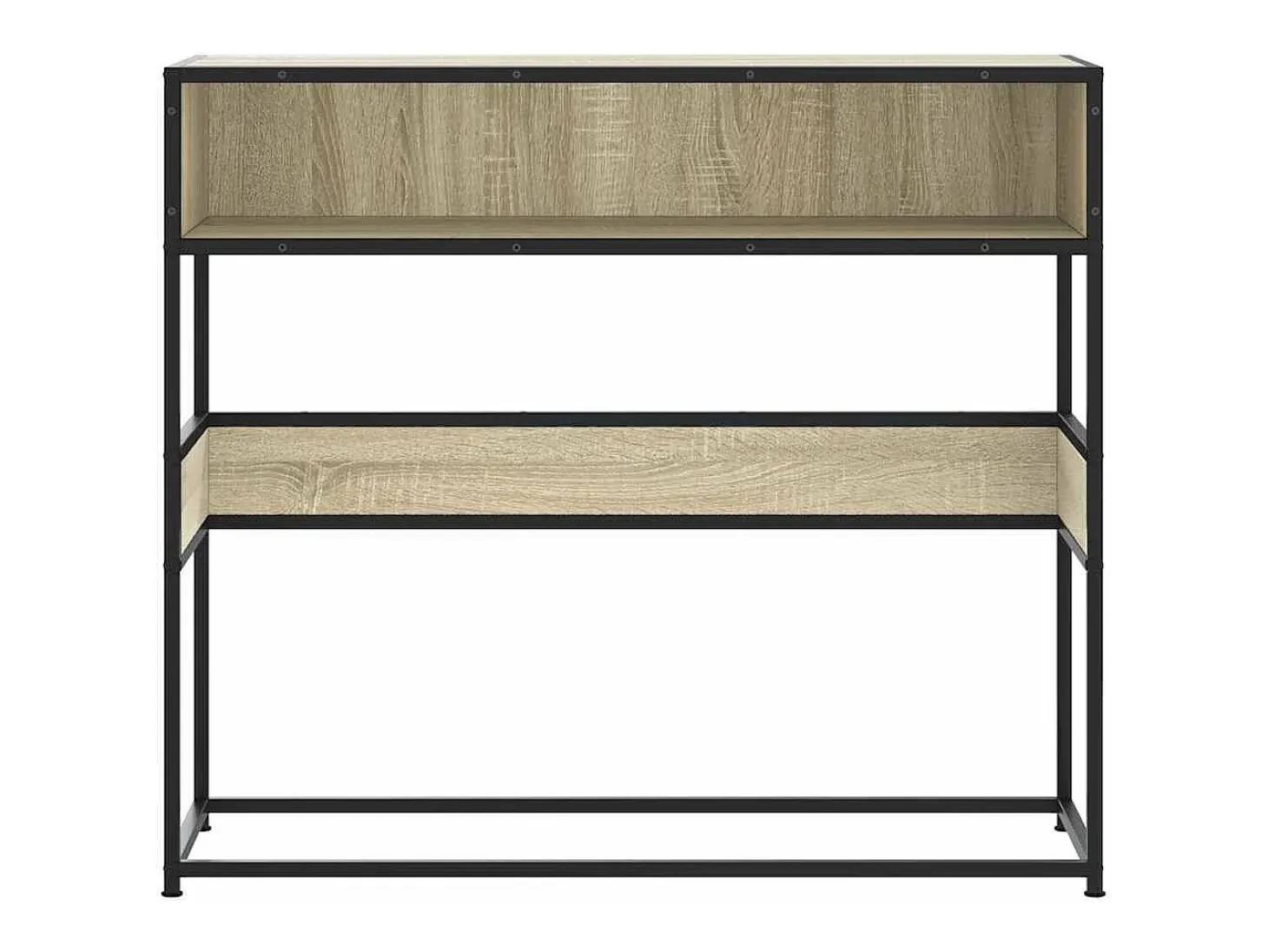 Mesa consola de roble Sonoma 90x35x80 cm madera de ingeniería
