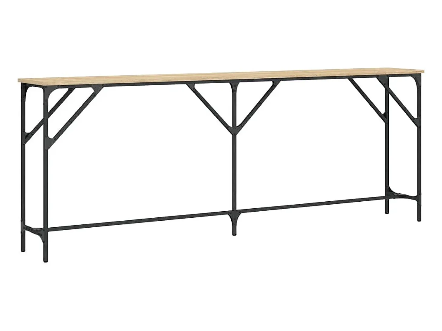 Mesa consola de roble Sonoma 200x29x75 cm madera de ingeniería