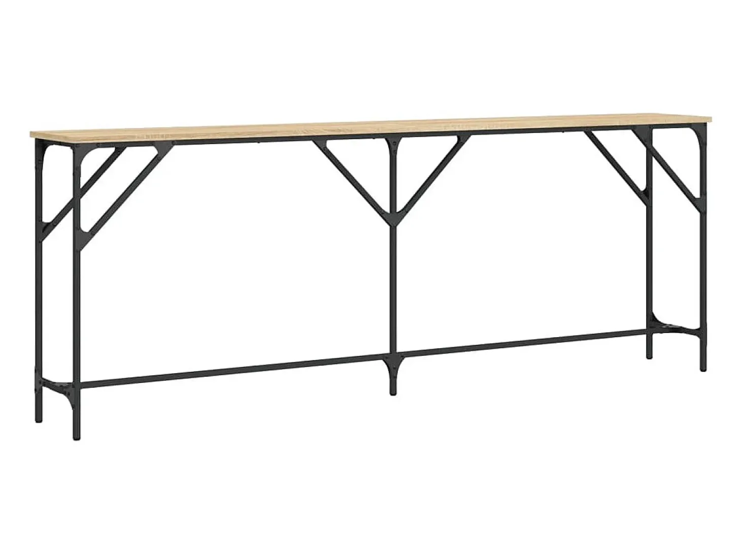 Mesa consola de roble Sonoma 200x29x75 cm madera de ingeniería