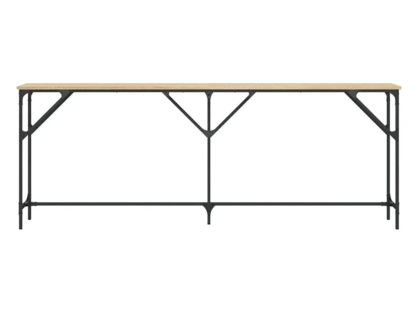 Mesa consola de roble Sonoma 200x29x75 cm madera de ingeniería