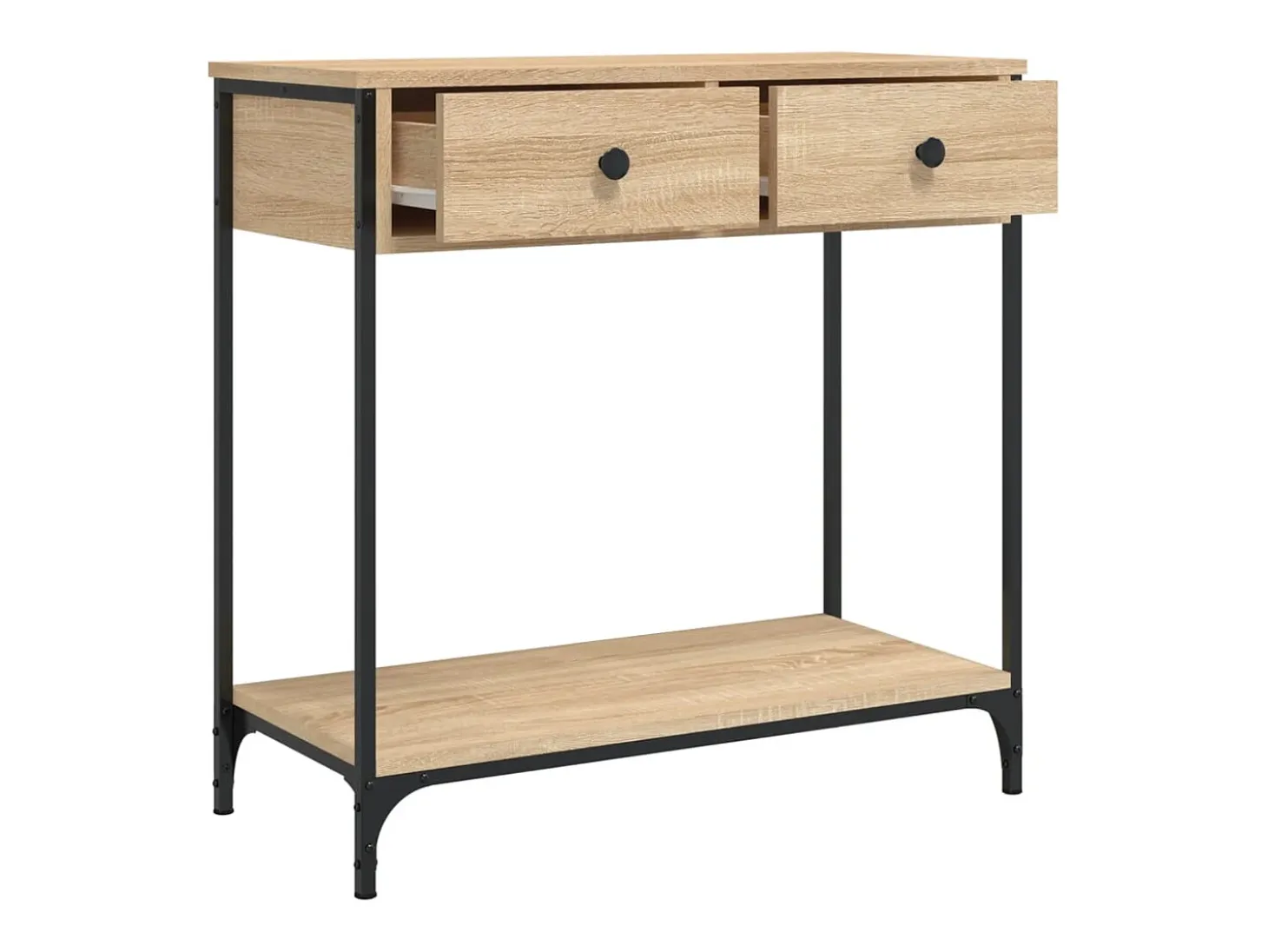 Mesa consola de roble Sonoma 75x34,5x75 cm madera de ingeniería