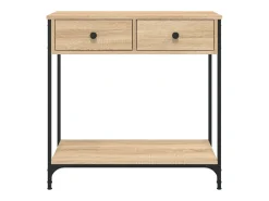 Mesa consola de roble Sonoma 75x34,5x75 cm madera de ingeniería