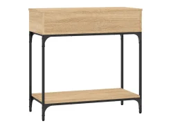 Mesa consola de roble Sonoma 75x34,5x75 cm madera de ingeniería