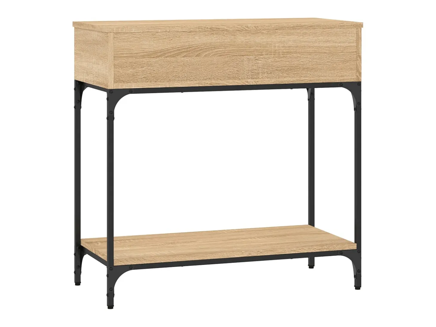 Mesa consola de roble Sonoma 75x34,5x75 cm madera de ingeniería