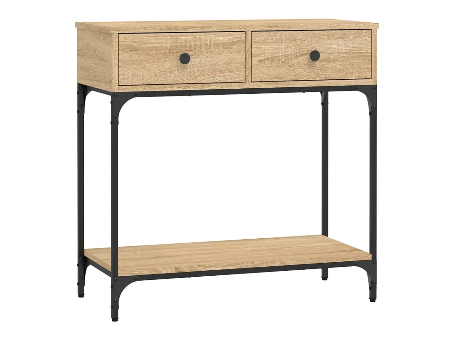 Mesa consola de roble Sonoma 75x34,5x75 cm madera de ingeniería