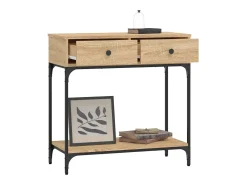 Mesa consola de roble Sonoma 75x34,5x75 cm madera de ingeniería