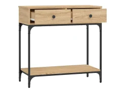 Mesa consola de roble Sonoma 75x34,5x75 cm madera de ingeniería