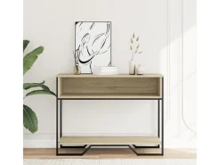 Mesa consola de roble Sonoma 100x35x74,5 cm madera de ingeniería