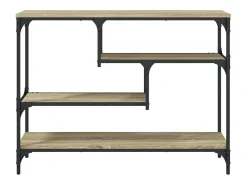 Mesa consola de roble Sonoma 100x30x75 cm madera de ingeniería