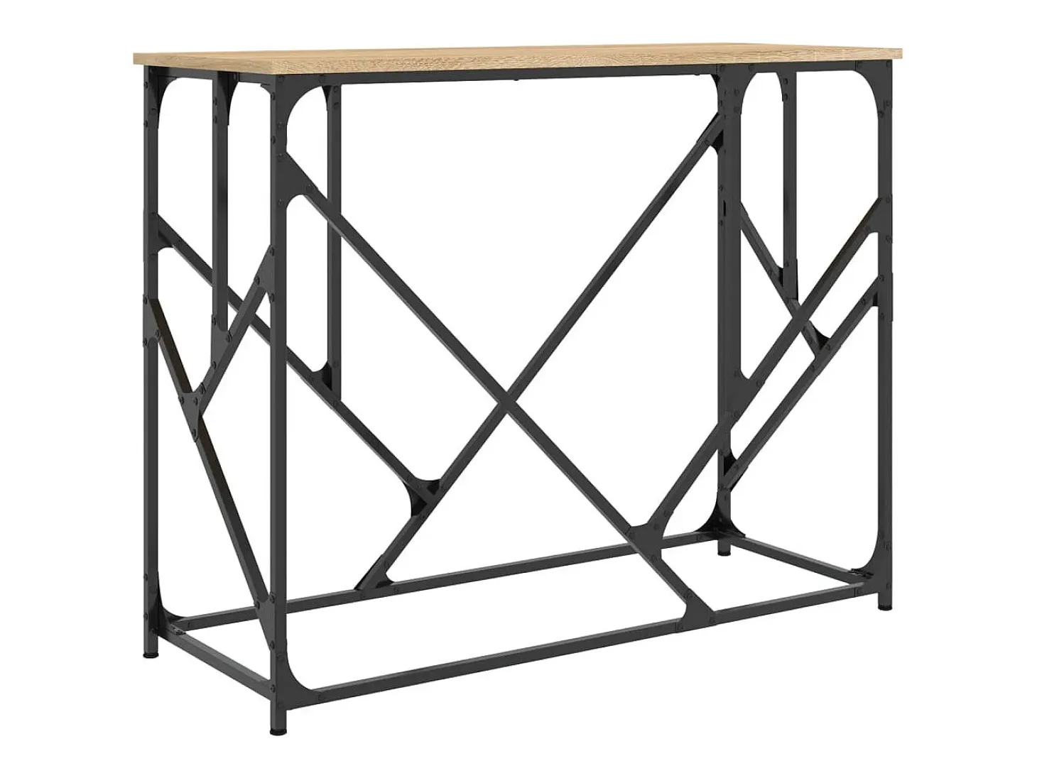 Mesa consola de roble Sonoma 100x40x80 cm madera de ingeniería