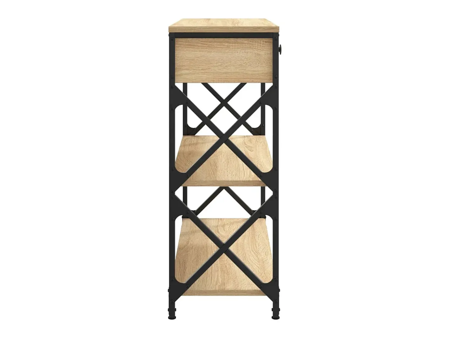 Mesa consola de roble Sonoma 75x28x75 cm madera de ingeniería