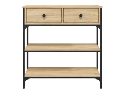 Mesa consola de roble Sonoma 72,5x25x75 cm madera de ingeniería