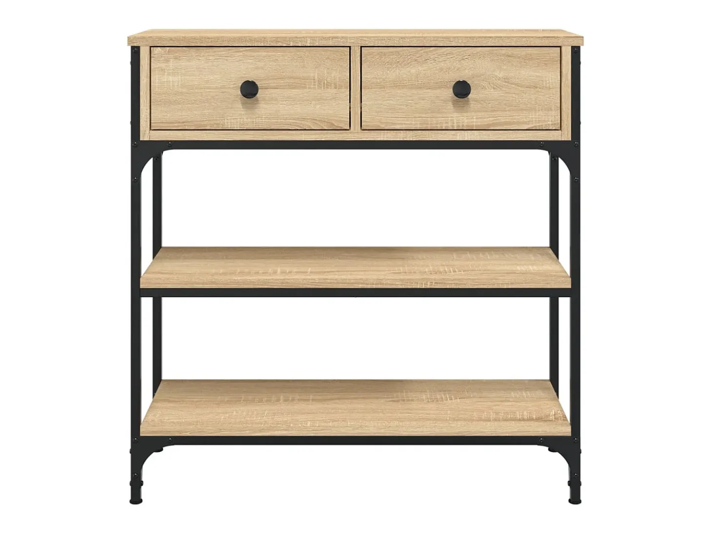 Mesa consola de roble Sonoma 72,5x25x75 cm madera de ingeniería