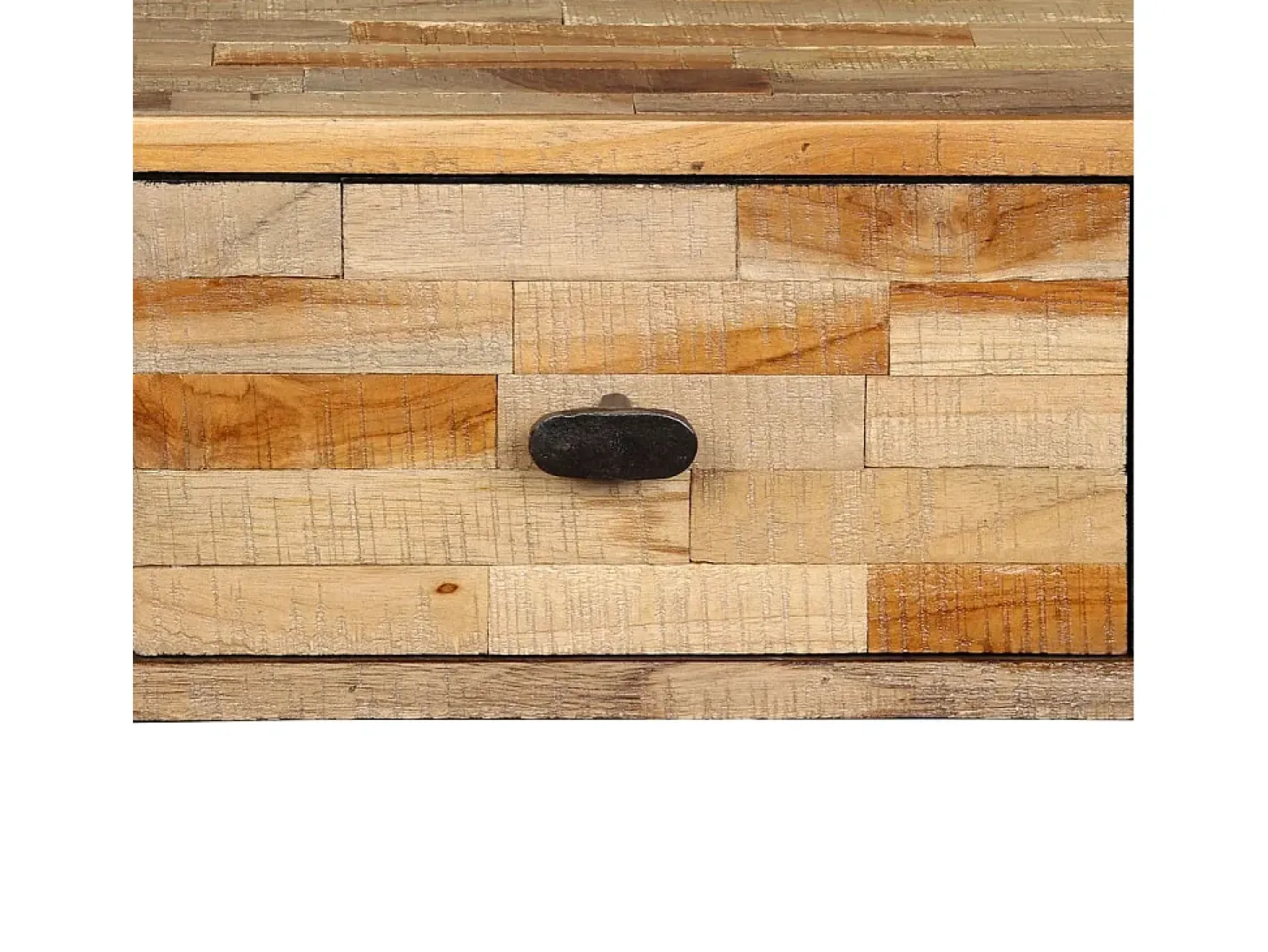 Mesa consola de teca maciza reciclada 120x30x76 cm