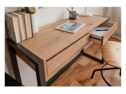 Mesa consola Denver 44 color roble artesanal y gris antracita