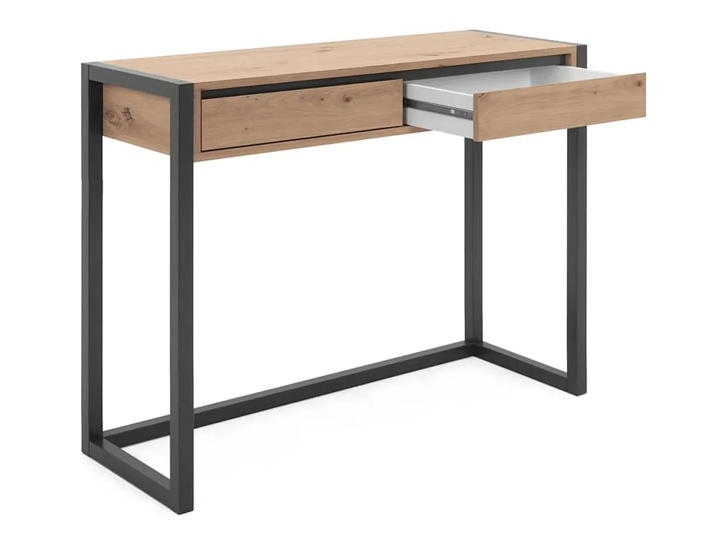 Mesa consola Denver 44 color roble artesanal y gris antracita