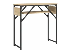 Mesa consola estante madera ingeniería roble Sonoma 75x30x75 cm