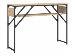 Mesa consola estante madera ingeniería roble Sonoma 105x30x75cm