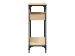 Mesa consola estante madera ingeniería roble Sonoma 100x29x75cm ES549303
