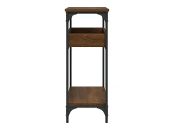 Mesa consola estante madera ingeniería marrón roble 100x29x75cm ES102341
