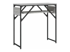 Mesa consola estante madera ingeniería Sonoma gris 75x30x75 cm