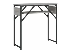 Mesa consola estante madera ingeniería Sonoma gris 75x30x75 cm