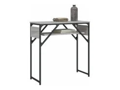Mesa consola estante madera ingeniería Sonoma gris 75x30x75 cm