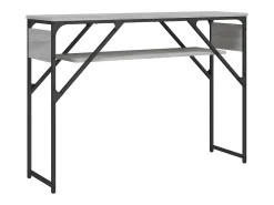 Mesa consola estante madera ingeniería Sonoma gris 105x30x75 cm ES851355