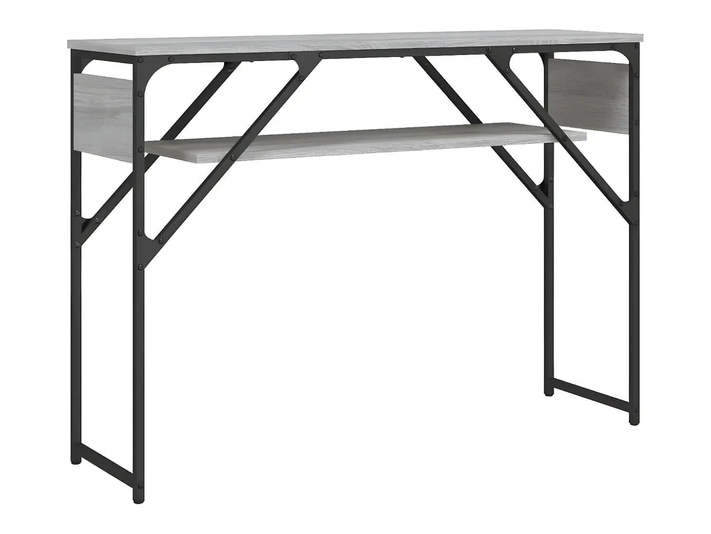 Mesa consola estante madera ingeniería Sonoma gris 105x30x75 cm ES851355