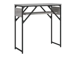 Mesa consola estante madera ingeniería Sonoma gris 75x30x75 cm