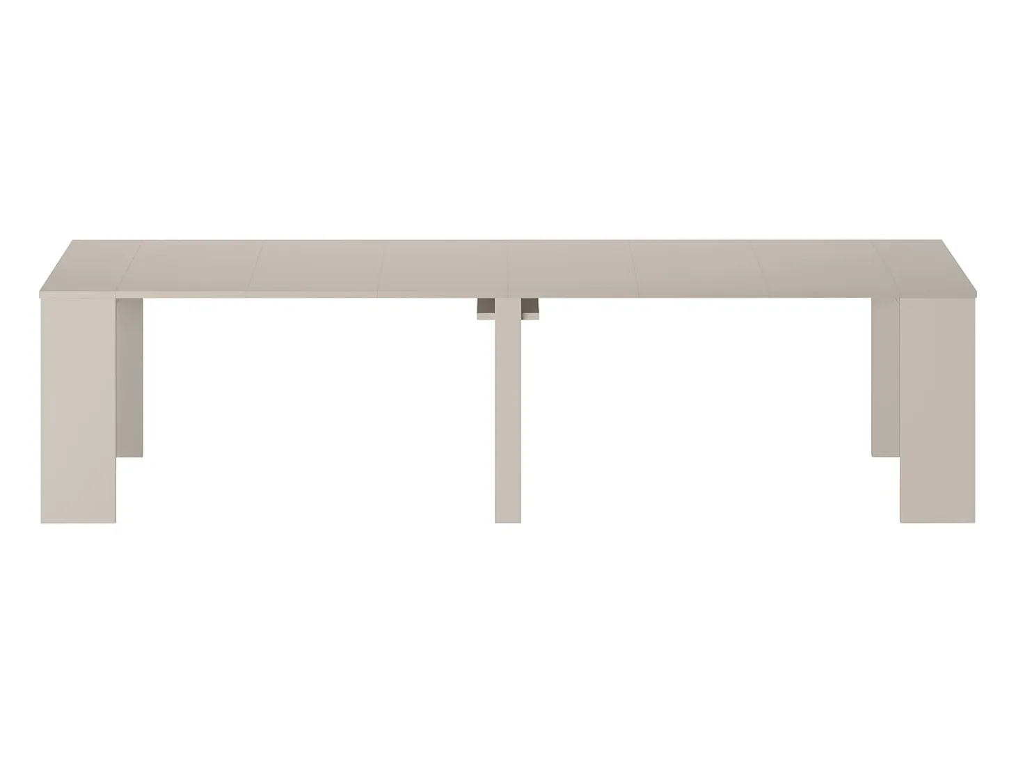 Mesa consola extensible 12 cubiertos - 6 extensiones - Beige - ONEGA