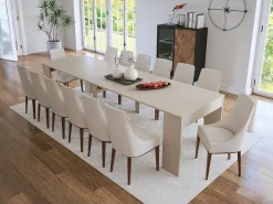 Mesa consola extensible 12 cubiertos - 6 extensiones - Beige - ONEGA