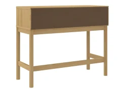 Mesa consola FLORO madera maciza de pino marrón 89,5x36,5x73 cm